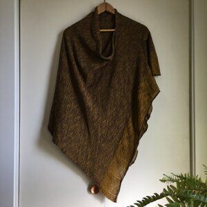 Bill Baber Designer Knitwear Two Tone Harvest Gold Linen Cotton Cape Scotland
